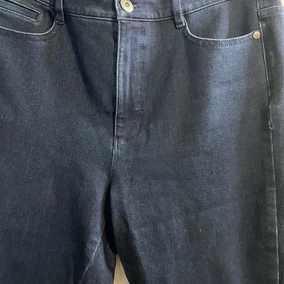 𝅺j Jill Denim Premium Flex High Rise Jeffings Size 12 Dark Wash - Picture 3 of 8